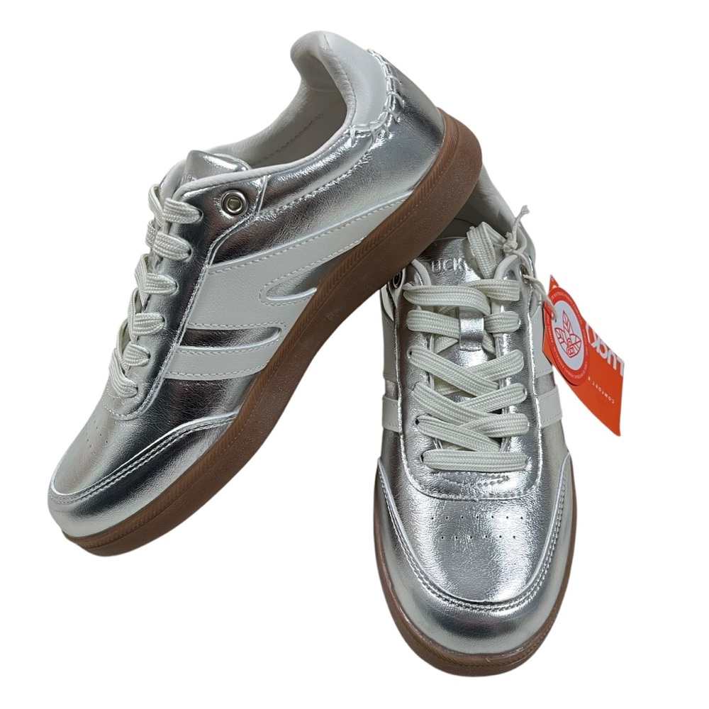Lucky Step Silver Vegan Sneakers 8